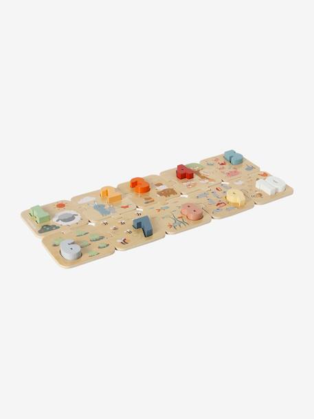 Puzzle des chiffres 2 en 1 en bois FSC® vert 2 - vertbaudet enfant 