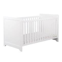 Chambre et rangement-Chambre-Lit bébé, lit enfant-Pack lit bébé avec matelas Mona Blanc 70x140 cm