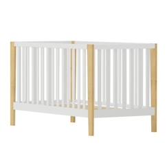 Chambre et rangement-Pack lit bébé avec matelas Olympe Blanc 70x140 cm