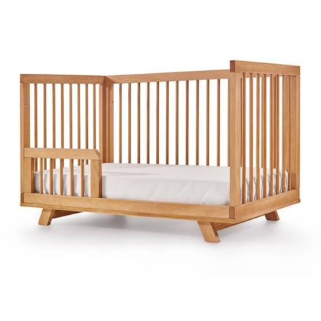 Pack lit bébé évolutif avec matelas Kyoto Bois naturel 70x140 cm MARRON 2 - vertbaudet enfant 