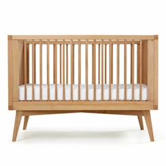 Chambre et rangement-Chambre-Pack lit bébé évolutif avec matelas Marley Bois 70x140 cm