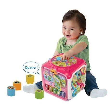 VTECH BABY - Super Cube Des Découvertes Rose ROSE 2 - vertbaudet enfant 