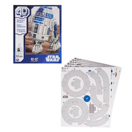 Star Wars - R2-D2 Star Wars - Maquette 4D à construire - 28 cm BLANC 4 - vertbaudet enfant 