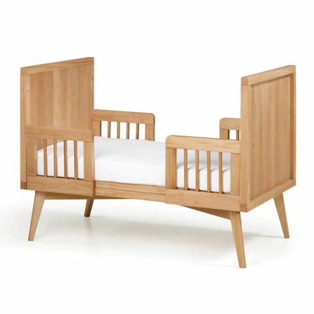 Lit bébé évolutif - AKITEN RETAIL - Marley - 3 hauteurs de couchages - style retro MARRON 4 - vertbaudet enfant 