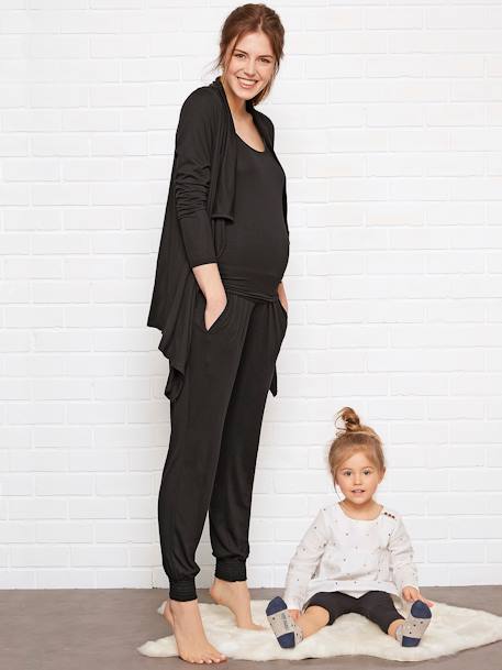 Ensemble 3 pièces homewear grossesse et allaitement noir 5 - vertbaudet enfant 