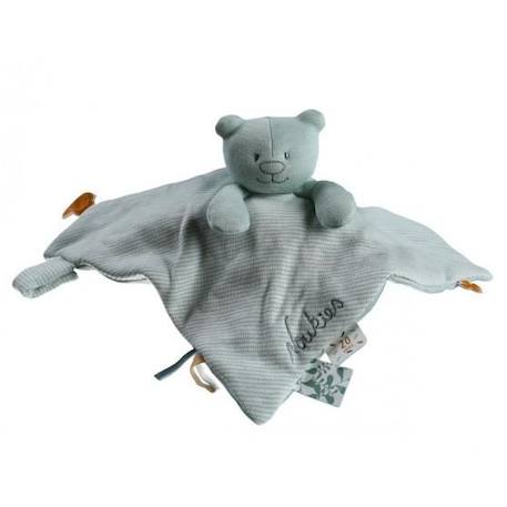 Dam doudou Noukie's Nouky 28 x 20 cm coton biologique vert menthe VERT 1 - vertbaudet enfant 