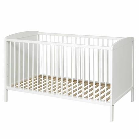 Lit bébé à barreaux Flocon Blanc 70x140 cm BLANC 2 - vertbaudet enfant 