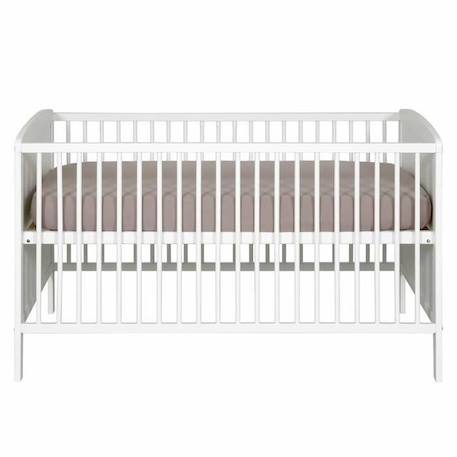 Lit bébé à barreaux Flocon Blanc 70x140 cm BLANC 4 - vertbaudet enfant 