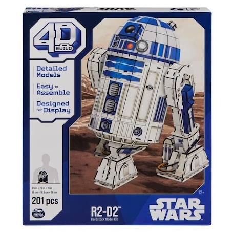 Star Wars - R2-D2 Star Wars - Maquette 4D à construire - 28 cm BLANC 3 - vertbaudet enfant 