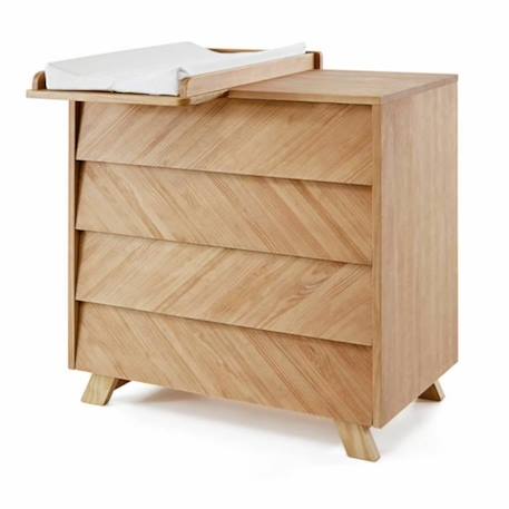 Commode à langer 4 tiroirs Kyoto Bois naturel BLANC 2 - vertbaudet enfant 