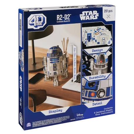 Star Wars - R2-D2 Star Wars - Maquette 4D à construire - 28 cm BLANC 5 - vertbaudet enfant 