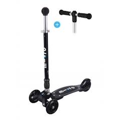 Jouet-Jeux de plein air-Tricycles, draisiennes et trottinettes-Trottinette - MICRO Kickboard Compact Noir - 3 roues - Pour Enfant - Loisir