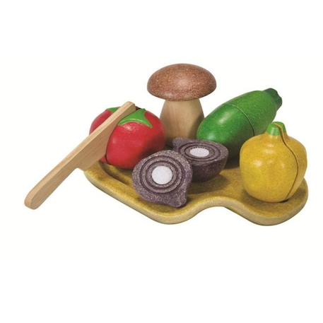 Assortiment de Légumes en Bois PLAN TOYS - Mixte - A partir de 18 mois ROUGE 1 - vertbaudet enfant 