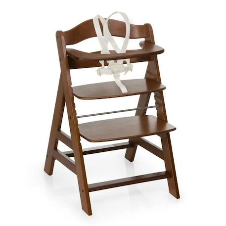 HAUCK Chaise Haute en Bois pour bébé Évolutive Alpha + / Walnut MARRON 2 - vertbaudet enfant 