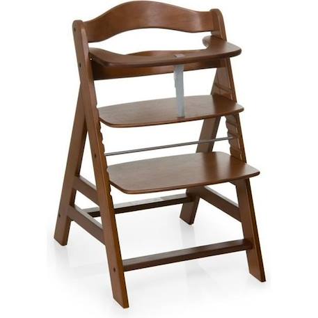 HAUCK Chaise Haute en Bois pour bébé Évolutive Alpha + / Walnut MARRON 1 - vertbaudet enfant 