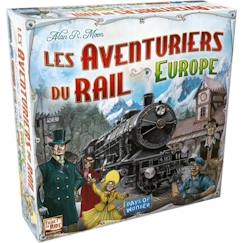 Jouet-Jeux de société-Jeux classiques et de réflexion-Days of Wonder | Les Aventuriers du Rail : Europe | Unbox Now | Jeu de société | À partir de 8 ans | Compatible avec Alexa