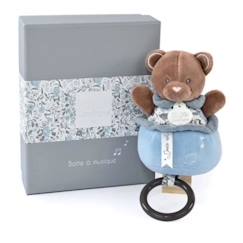 Doudou et Compagnie - Boh'aime - Boîte à Musique Ours- Bleu - 20cm  - vertbaudet enfant