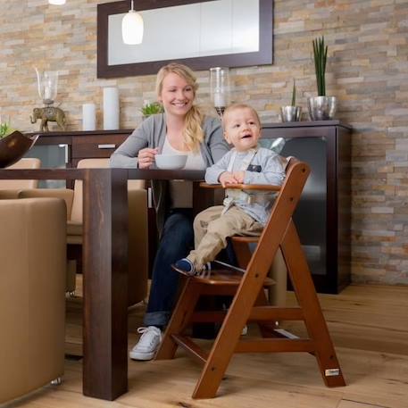 HAUCK Chaise Haute en Bois pour bébé Évolutive Alpha + / Walnut MARRON 5 - vertbaudet enfant 