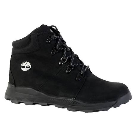 Basket Enfant Timberland Brooklyn Mid Hiker - Noir - Cuir - Lacets ronds NOIR 3 - vertbaudet enfant 