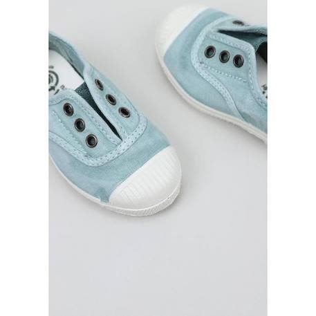 Tennis Eco-Responsable Enfant Natural World - Aqua - Lacets et élastiques - Textile - Caoutchouc BLEU 3 - vertbaudet enfant 