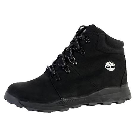 Basket Enfant Timberland Brooklyn Mid Hiker - Noir - Cuir - Lacets ronds NOIR 1 - vertbaudet enfant 