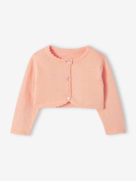 Gilet boléro bébé corail 1 - vertbaudet enfant 