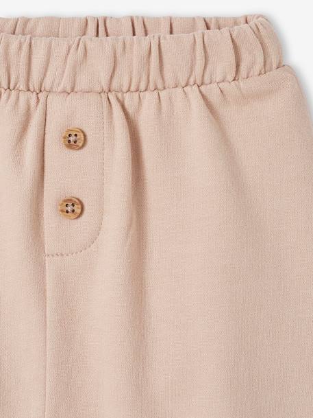 Pantalon naissance en molleton bébé beige+bleu nuit 3 - vertbaudet enfant 