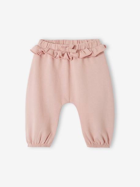 Sarouel en molleton bébé mauve 1 - vertbaudet enfant 