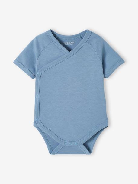 Lot de 5 bodies 'voitures' bébé spécial naissance en coton biologique bleu ciel 3 - vertbaudet enfant 