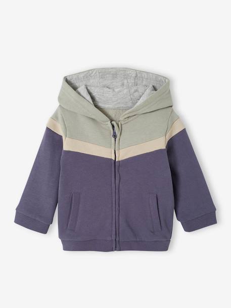 Gilet zippé bébé garçon à capuche bordeaux+cannelle+vert d'eau 9 - vertbaudet enfant 