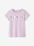 T-shirt de sport Basics fille rayures irisées placées écru+gris chiné+lilas+rose poudré 12 - vertbaudet enfant 