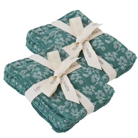 Lot de 12 lingettes lavables coton bio* Mahé VERT 1 - vertbaudet enfant 