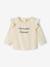 T-shirt à message bébé en coton biologique écru+rose pâle 1 - vertbaudet enfant 