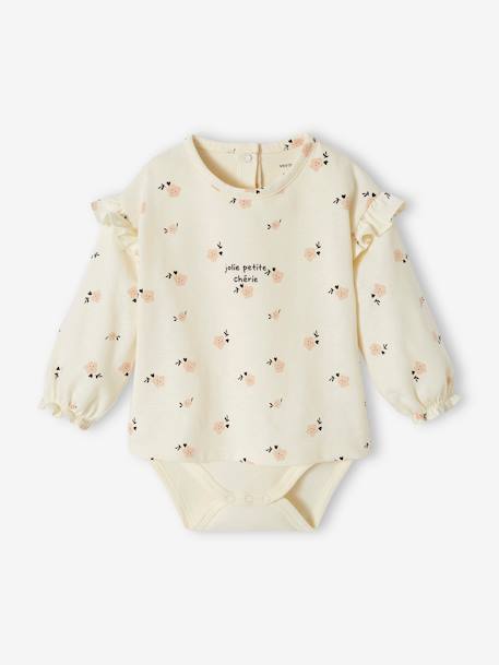 Bébé-T-shirt, sous-pull-T-shirt body naissance manches longues en coton biologique