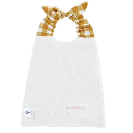 Bavoir élastiqué en coton bio* vichy ocre Fait-Maison JAUNE 3 - vertbaudet enfant 