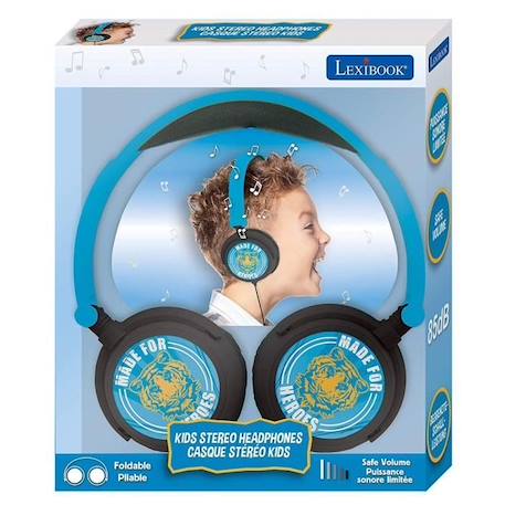 MADE FOR HEROES Casque stéréo enfant LEXIBOOK - pliable et ajustable BLEU 5 - vertbaudet enfant 