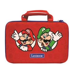 Jouet-Jeux éducatifs-Sacoche de transport pour consoles portables et tablettes jusqu'à 10 pouces - LEXIBOOK - Rouge - Pour enfant