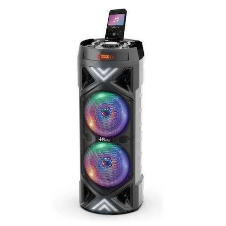 Enceinte Bluetooth LEXIBOOK iParty Sound System avec effets lumineux multicolores et microphone NOIR 2 - vertbaudet enfant 