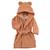 Peignoir enfant coton bio* Ourson - terracotta - 6/7 ans ORANGE 1 - vertbaudet enfant 