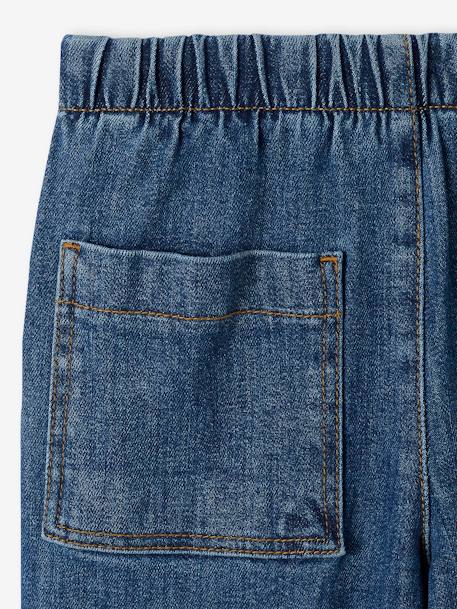 Pantacourt large ouverture à pont fille denim brut+double stone 6 - vertbaudet enfant 