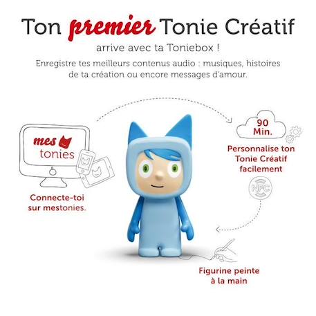 tonies® - Mon Premier Coffret Toniebox - Bleu Ciel - Conteuse d'histoires BLANC 3 - vertbaudet enfant 