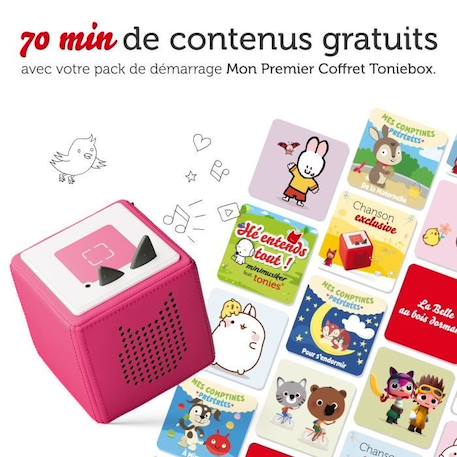 tonies® - Mon Premier Coffret Toniebox - Rose - Conteuse d'histoires ROSE 4 - vertbaudet enfant 