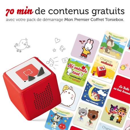 tonies® - Mon Premier Coffret Toniebox - Rouge - Conteuse d'histoires ROUGE 4 - vertbaudet enfant 