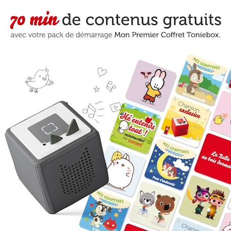 tonies® - Mon Premier Coffret Toniebox - Granite - Conteuse d'histoires GRIS 4 - vertbaudet enfant 