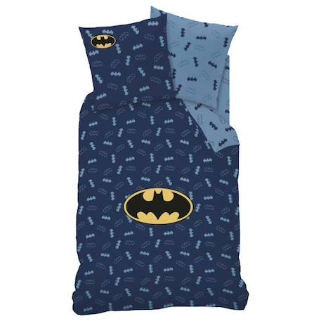 Parure de lit imprimée 100% coton, BATMAN ICONIC. Taille : 140x200 cm BLEU 2 - vertbaudet enfant 