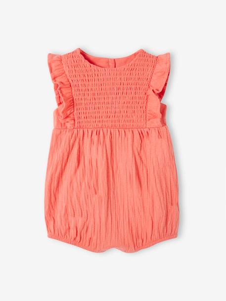 Combinaison courte sans manches bébé rose+vanille+vert grisé 1 - vertbaudet enfant 