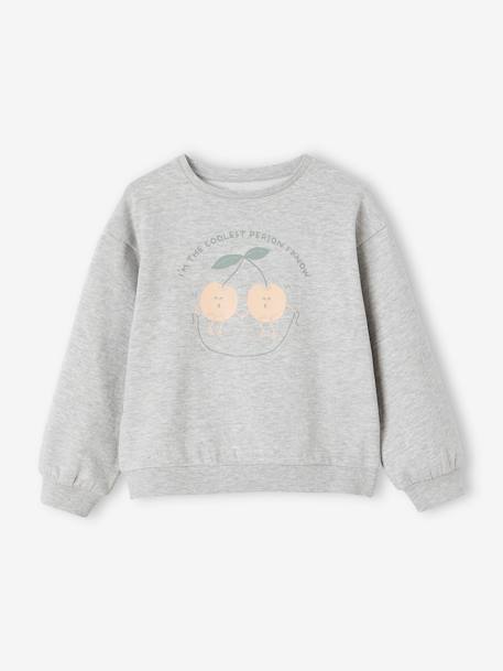 Fille-Sweat Basics motif placé fille