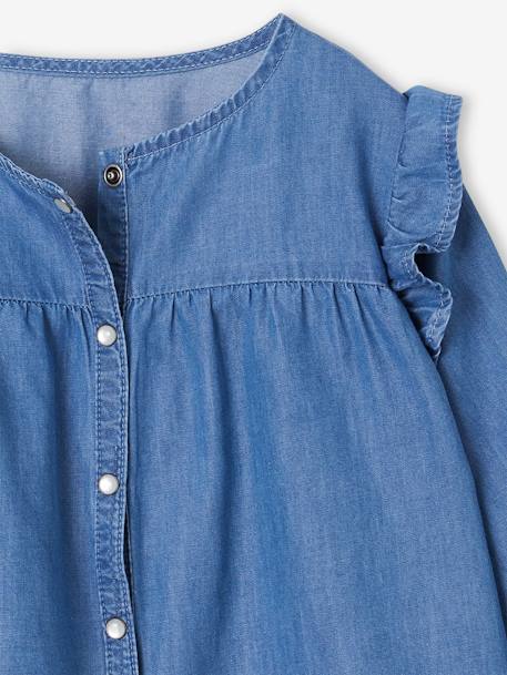 Chemise en jean à volants fille stone 3 - vertbaudet enfant 