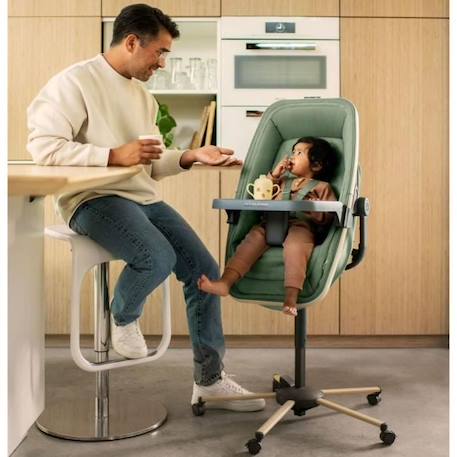 MAXI COSI Kit repas pour transat Alba, chaise haute bébé avec tablette + housse de protection Beyond Green, de 6 mois à 3 ans GRIS 4 - vertbaudet enfant 