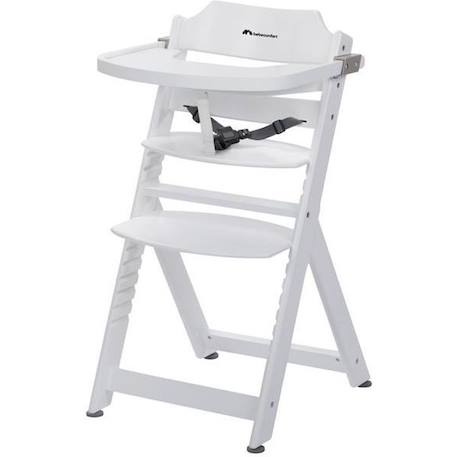 BEBECONFORT Timba Chaise haute bébé, Chaise bois, De 6 mois à 10 ans (30kg), Blanc BLANC 1 - vertbaudet enfant 